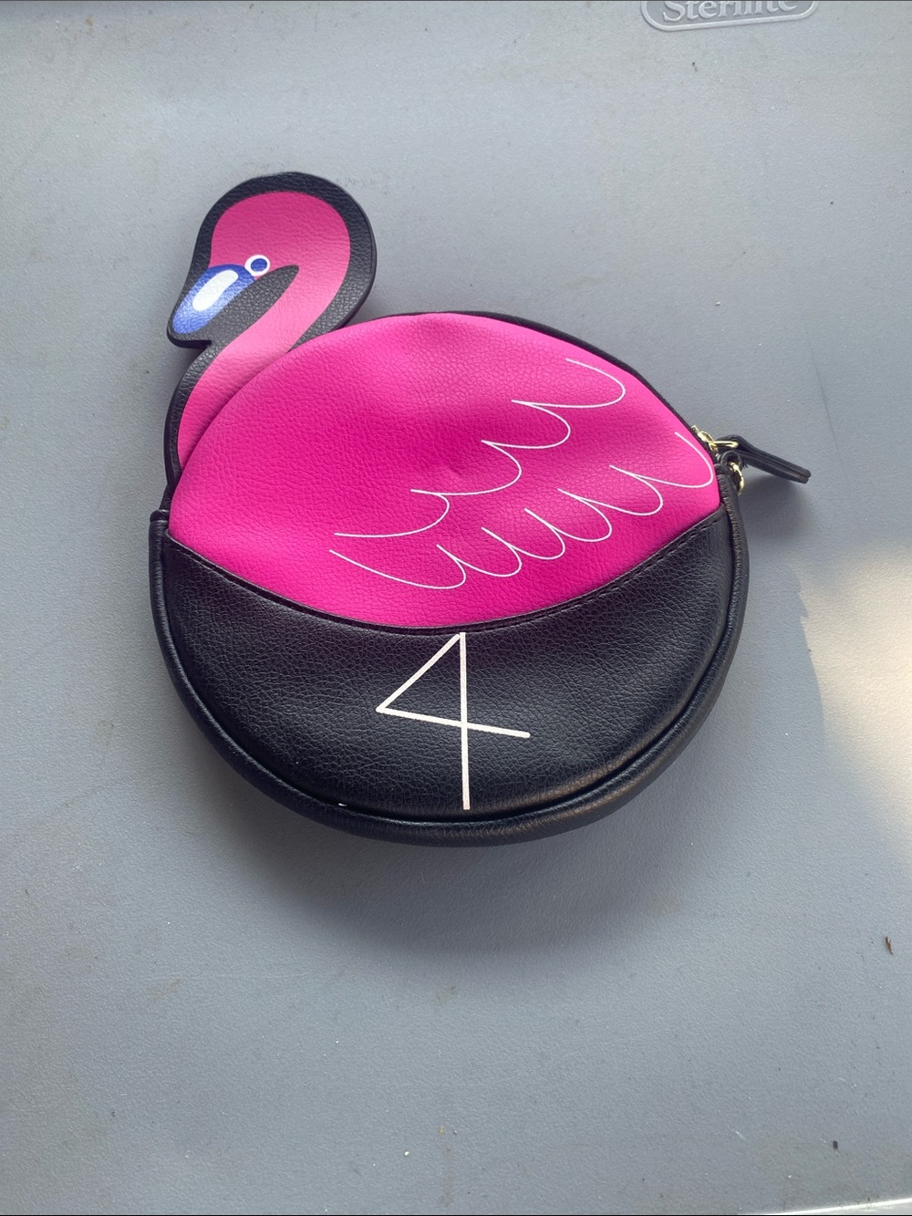 Betsey Johnson Pink & Black Flamingo Mini Bag